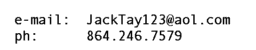 Obscured E-Mail Address contact info, current webMaster: Jack Taylor